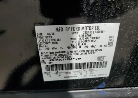 2018 Ford Explorer Sport from USA, damaged, VIN 1FM5K8GT4JGA71219